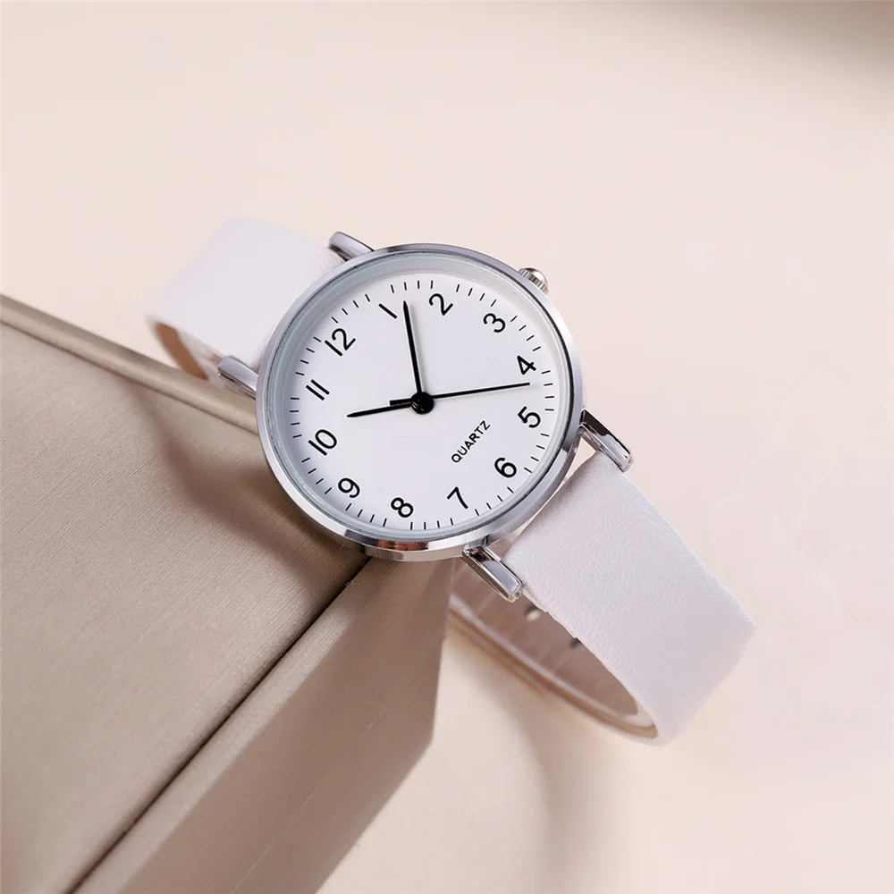 

Fashion women leather watch slim PU leather quartz casual watch