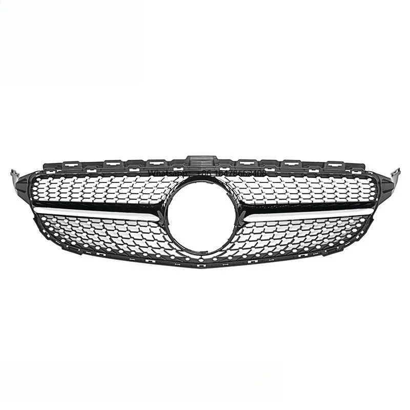 GUGO W205 Glossy Black Front Grille for C Class W205 2014-2018 Car Bumper Intake Grill Racing Grille Replacement