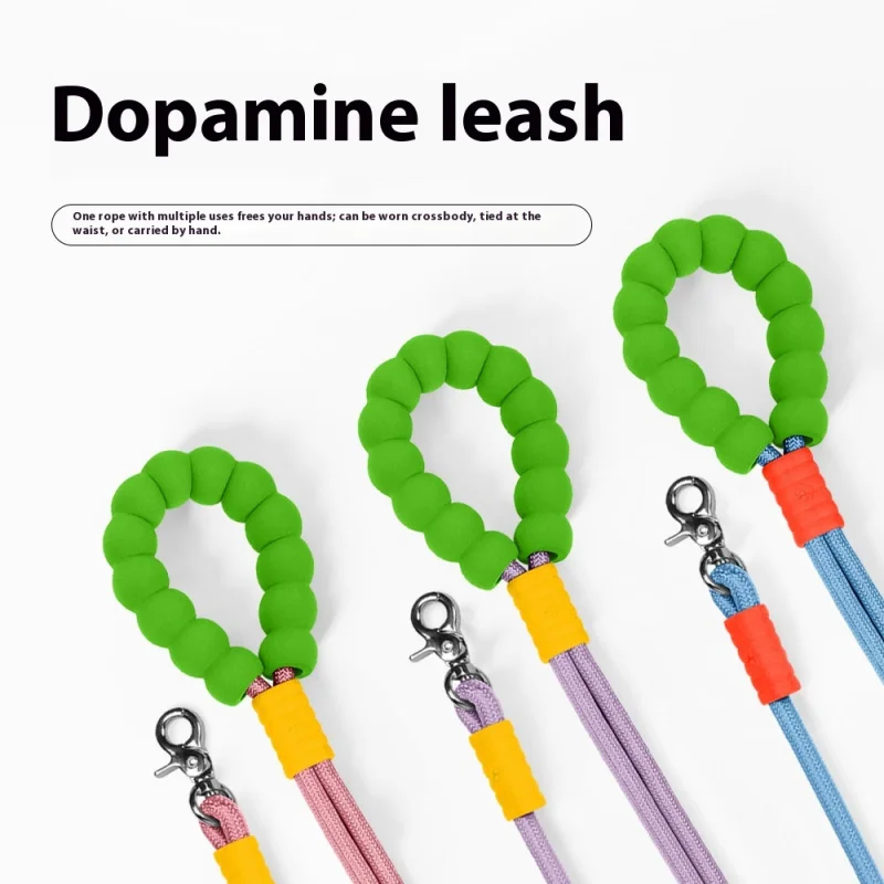 

Holographic Hands-Free Dog Leash-Cloud-Shaped Bubble Foam Handle with Climbing-Grade Rope,Adjustable Waist Leash for Medium Dogs