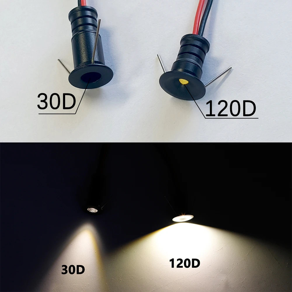 LED 12V Spotlight Super Mini Spot 0.5W Dimmable Down Lights Recessed Ceiling Spot Light IP65 Car KTV Bar Bedroom Stair Spot Lamp