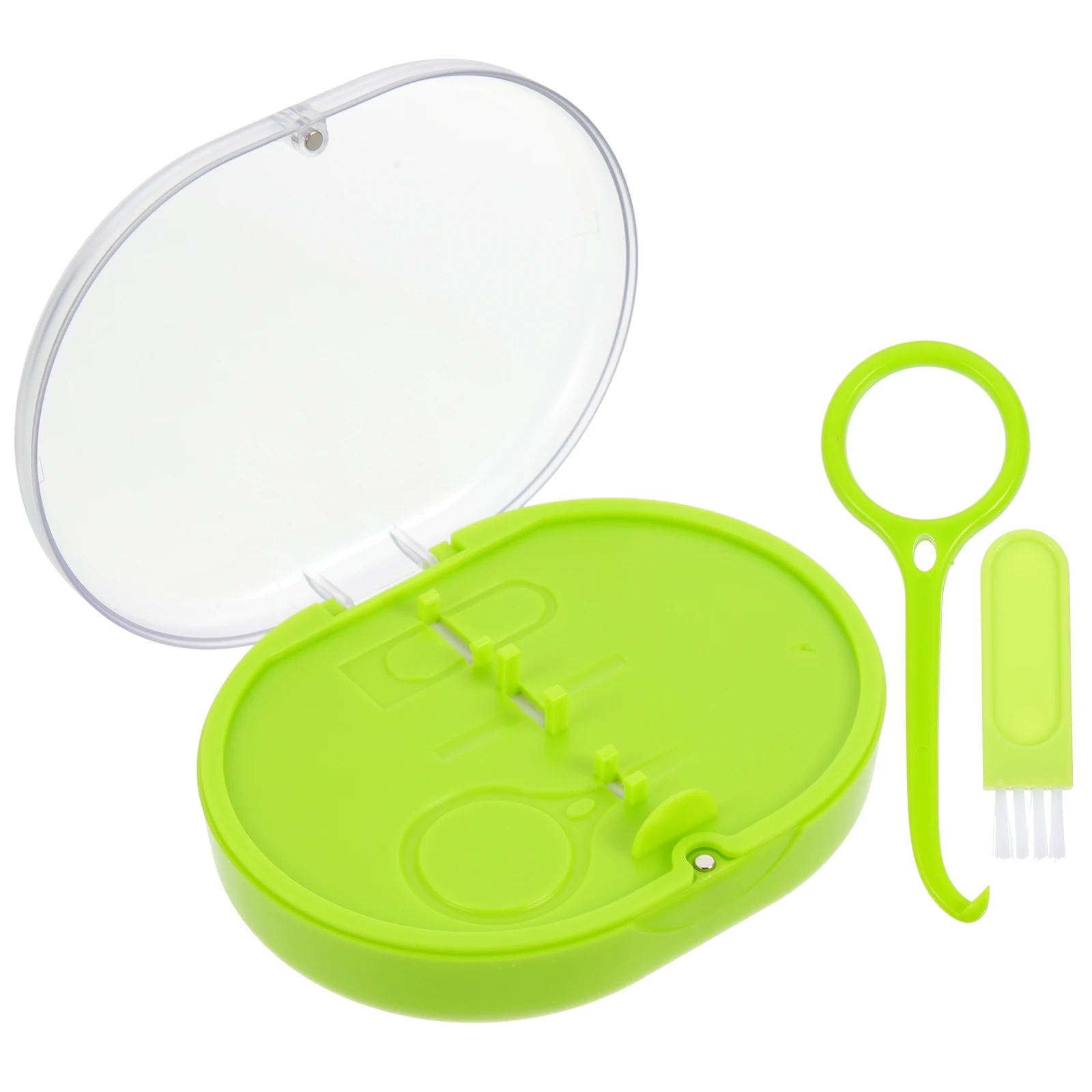 

Braces Box Retainer Holder Case with Magnetic Closure Case​ Bracket Protective Mirror Silicone Pad Container Travel