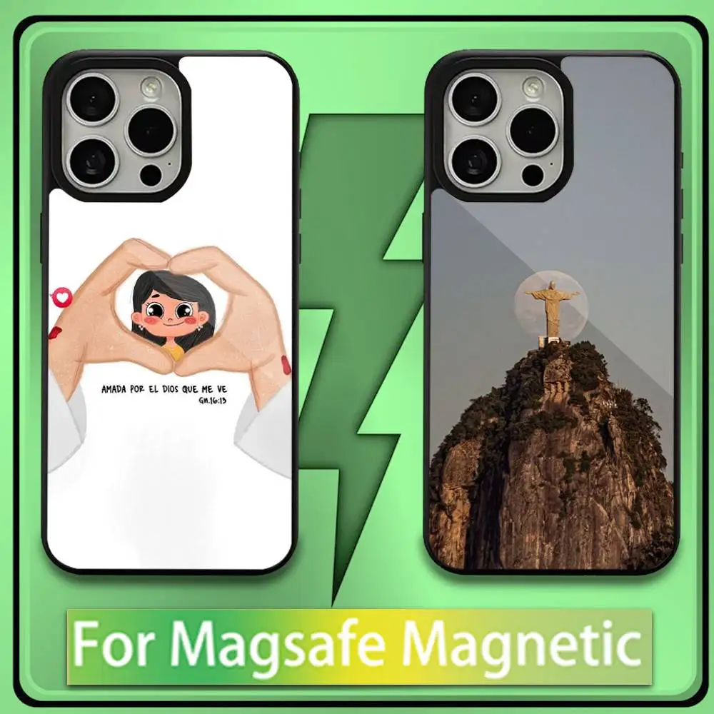 

New Faith Christian Religious Jesus Phone Case For iPhone17,16,15,14,13,12,11,Plus,Pro,Max,Mini Magnetic Wireless Charge