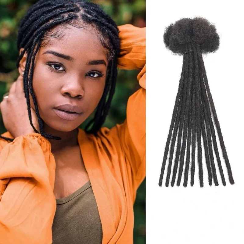 10pcs 8-18'' 버진 헤어 Dreadlock 가발 브라질 버진 헤어 대량 가짜 브레이드 0.2cm 직경 파티/결혼식에 적합