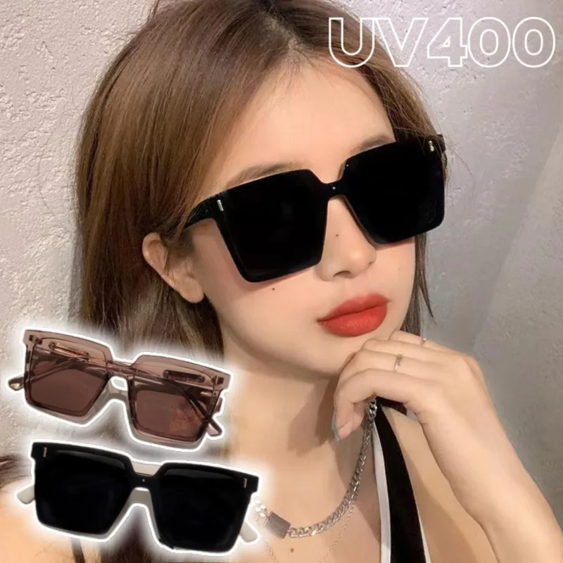 Quadratische Vintage-Sonnenbrille für Damen, Markendesigner-Spiegelbrille für Herren, UV-Schutz für Outdoor und Autofahren, Großrahmige Eyewear
