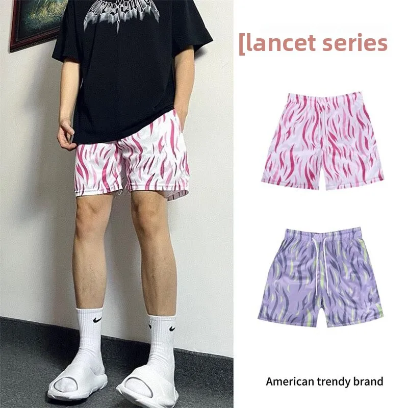 

New American Sle Baskeall orts Loose Casual Men's Fitn Training Breathable Qui Dry Summer Sport Four-Piece Pants