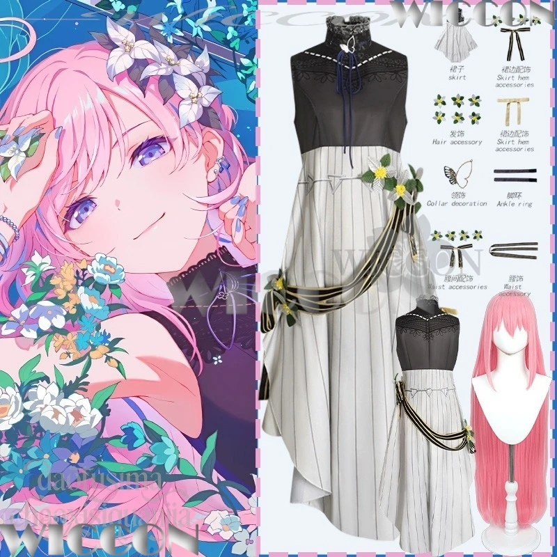 

Anime Game Project Sekai Cosplay Luka Leo/need 4.5th Anniversary Costume Elegant Sleeveless Vest Dress Classical Lolita Navidad