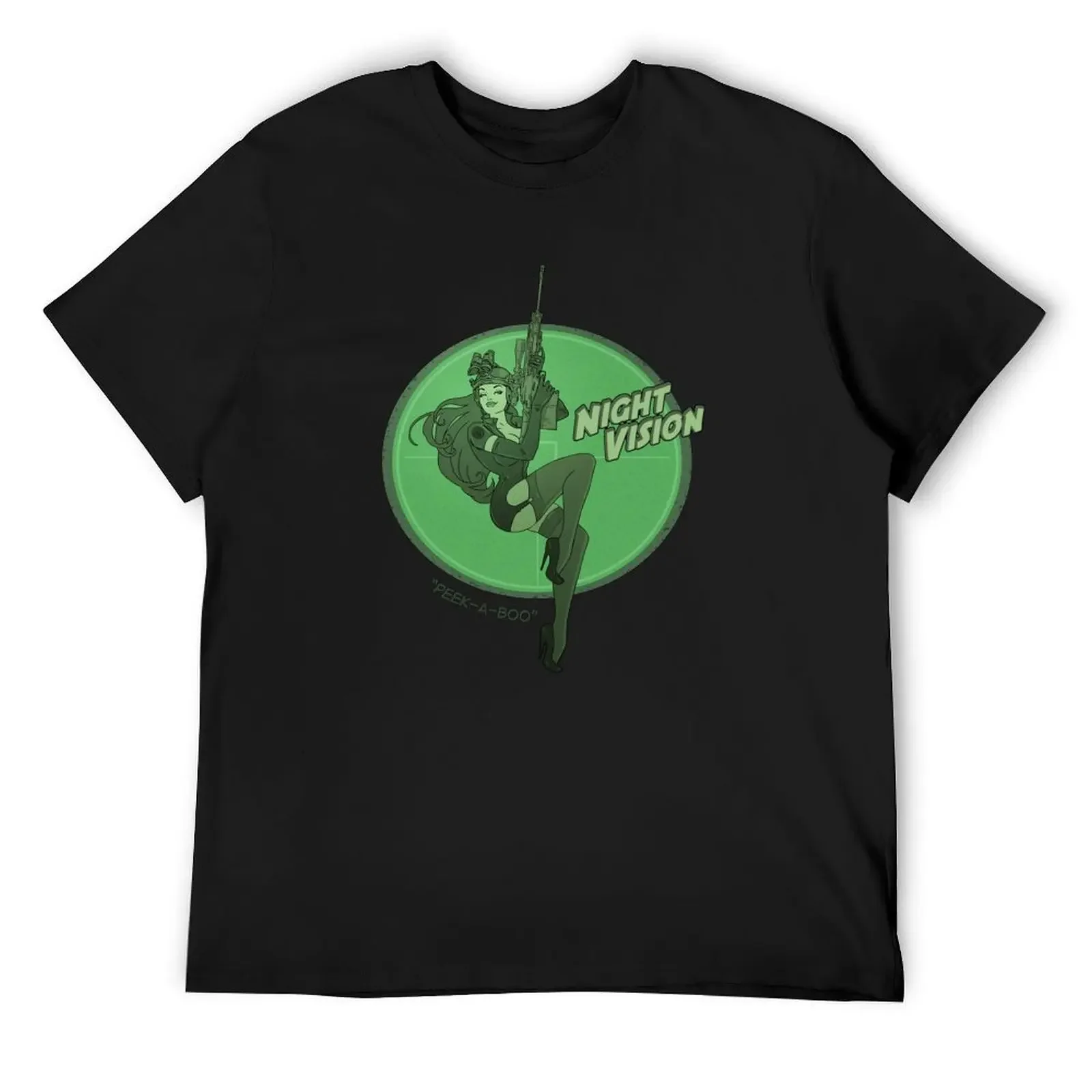 

Night Vision Pin Up T-Shirt valentines clothes gifts for boyfriend baggy shirts vintage t shirts oversized t shirt men