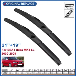 Car Windshield Wiper Blades Fit For SEAT Ibiza MK3 6L Wiper Blades Soft Rubber Auto Front Windscreen 2002 2003 2004 2005 21