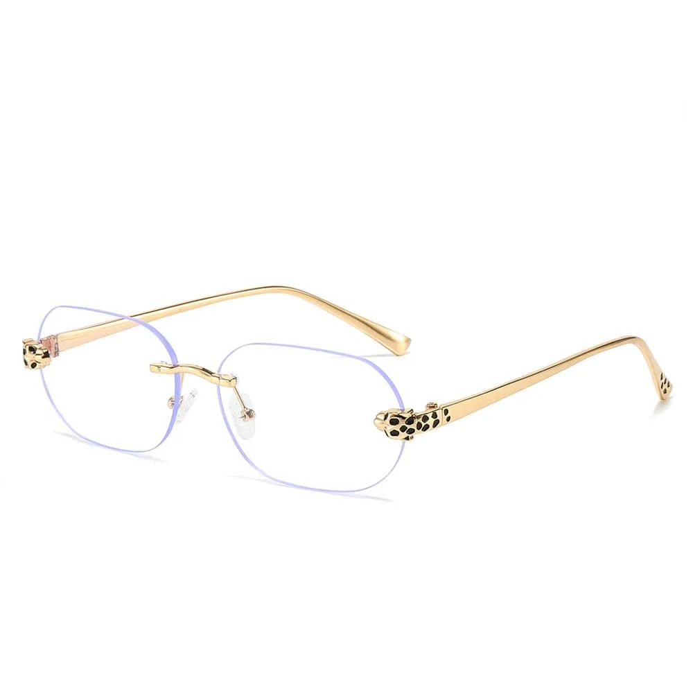 

Легкие овальные солнцезащитные очки без оправы из сплава, аксессуар для костюма, мужские поляризационные солнцезащитные очки HD PC, женские анти-УФ-очки в стиле панк