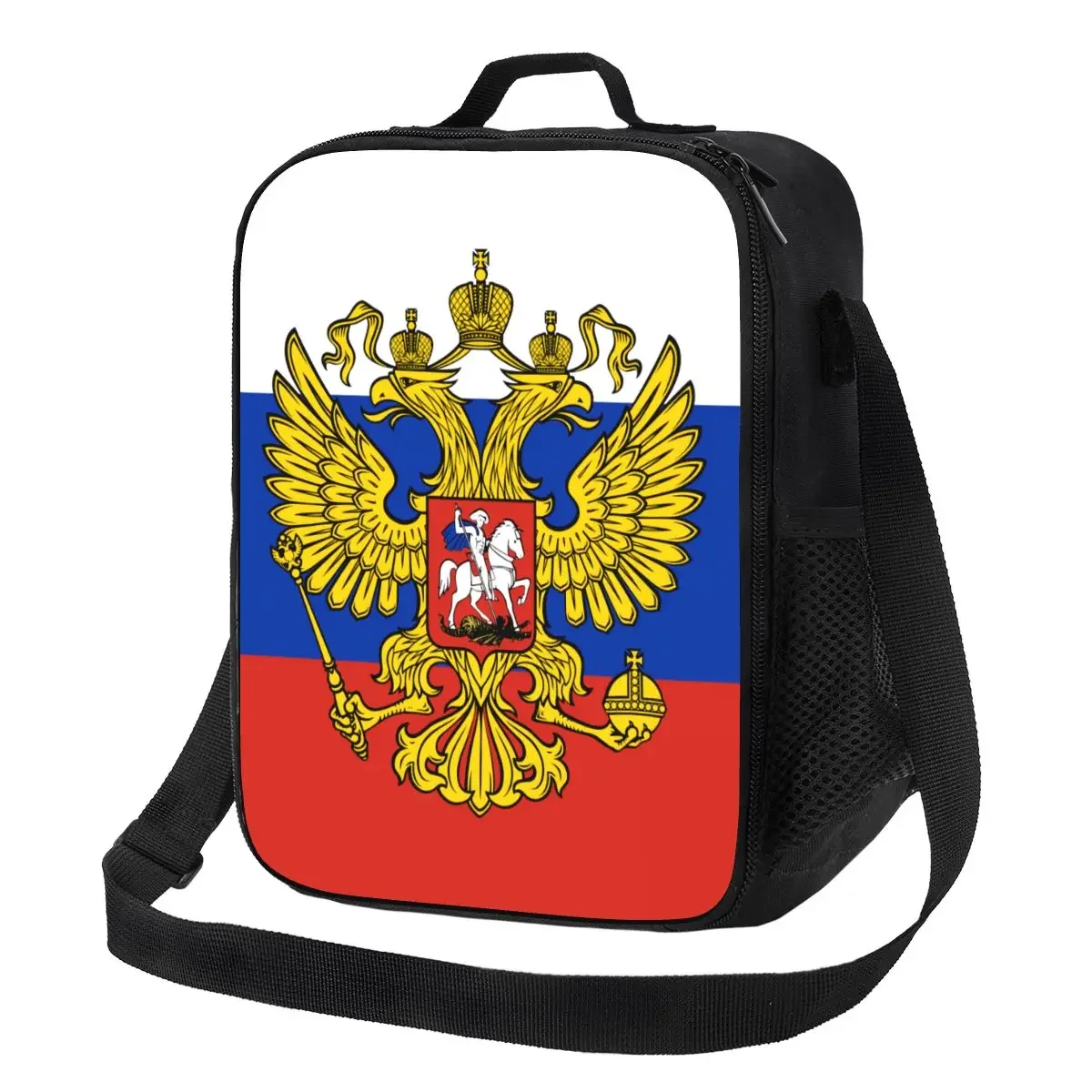 Flag Of The President Of Russia Resuable Lunch Boxes Coat of Arms Thermal Cooler Food Insulated Lunch Bag Kids School Children