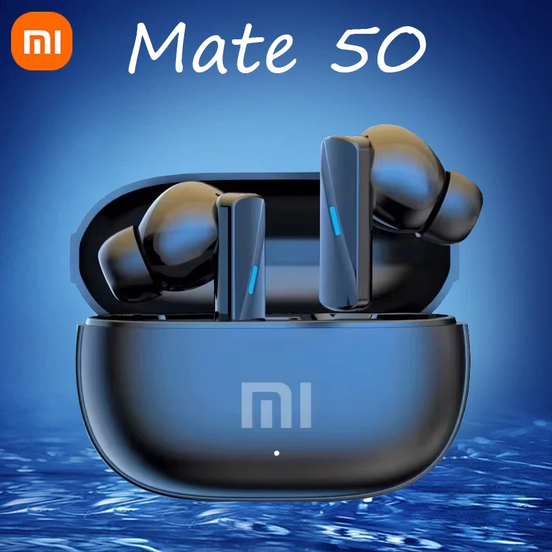 

Xiaomi Mate 50 Earphone TWS Bluetooth Air 7 Headset HiFi Wireless Headphone Mic Noise Reduction Earbuds Waterproof Game Motion