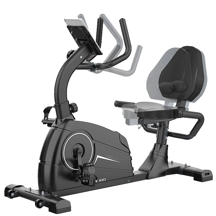 W05811 Recumbent Fitness Bike 8 Levels Magnetic Resistance Modern Exercise Bike Digital Electronic Display Home Gym Use