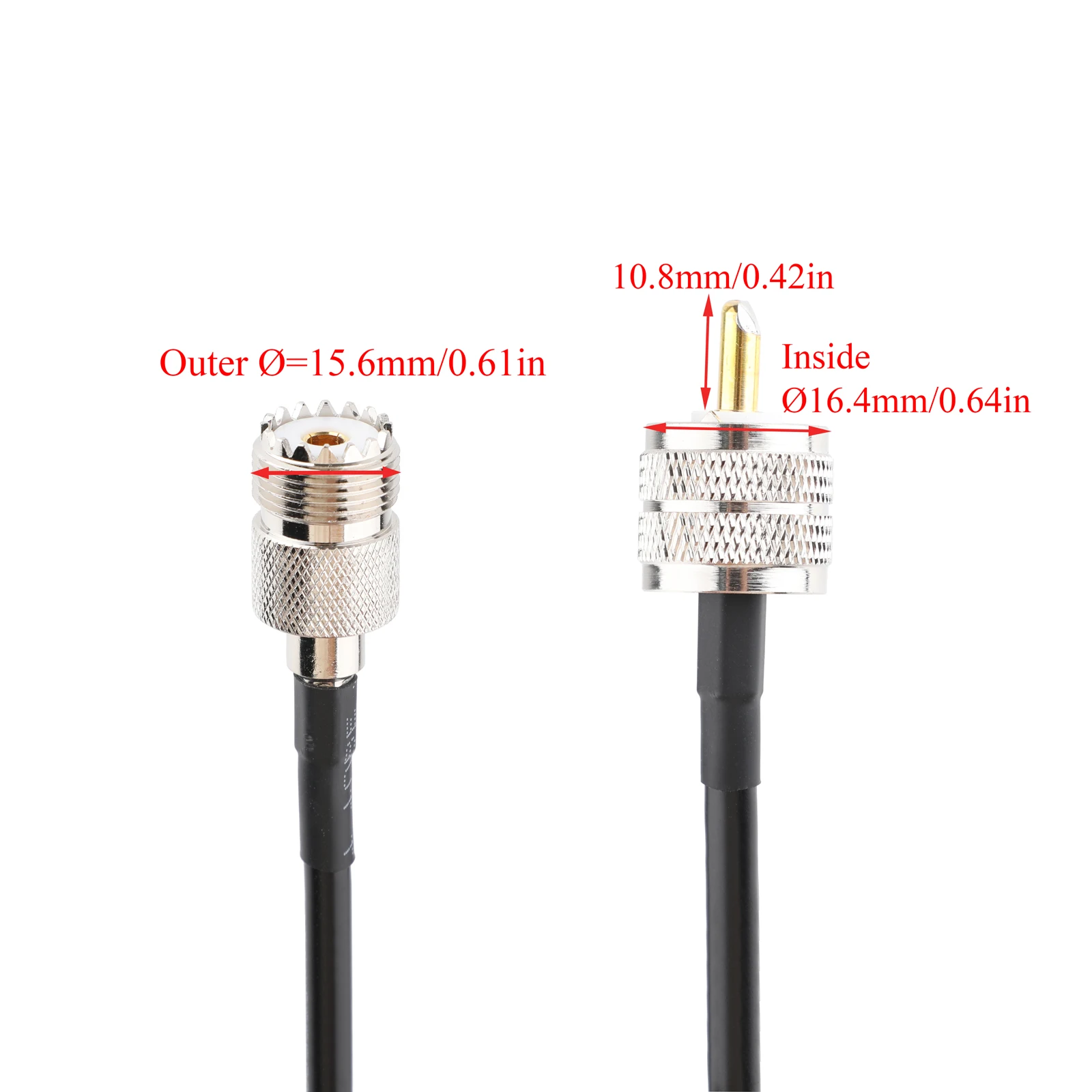 UHF-Stecker auf UHF-Buchse, HF-Koaxial-Verlängerungskabel RG58/50-3 (1–30 m), hohe Qualität für mobile 4G-LTE-Netzwerk- und Router-Antenne