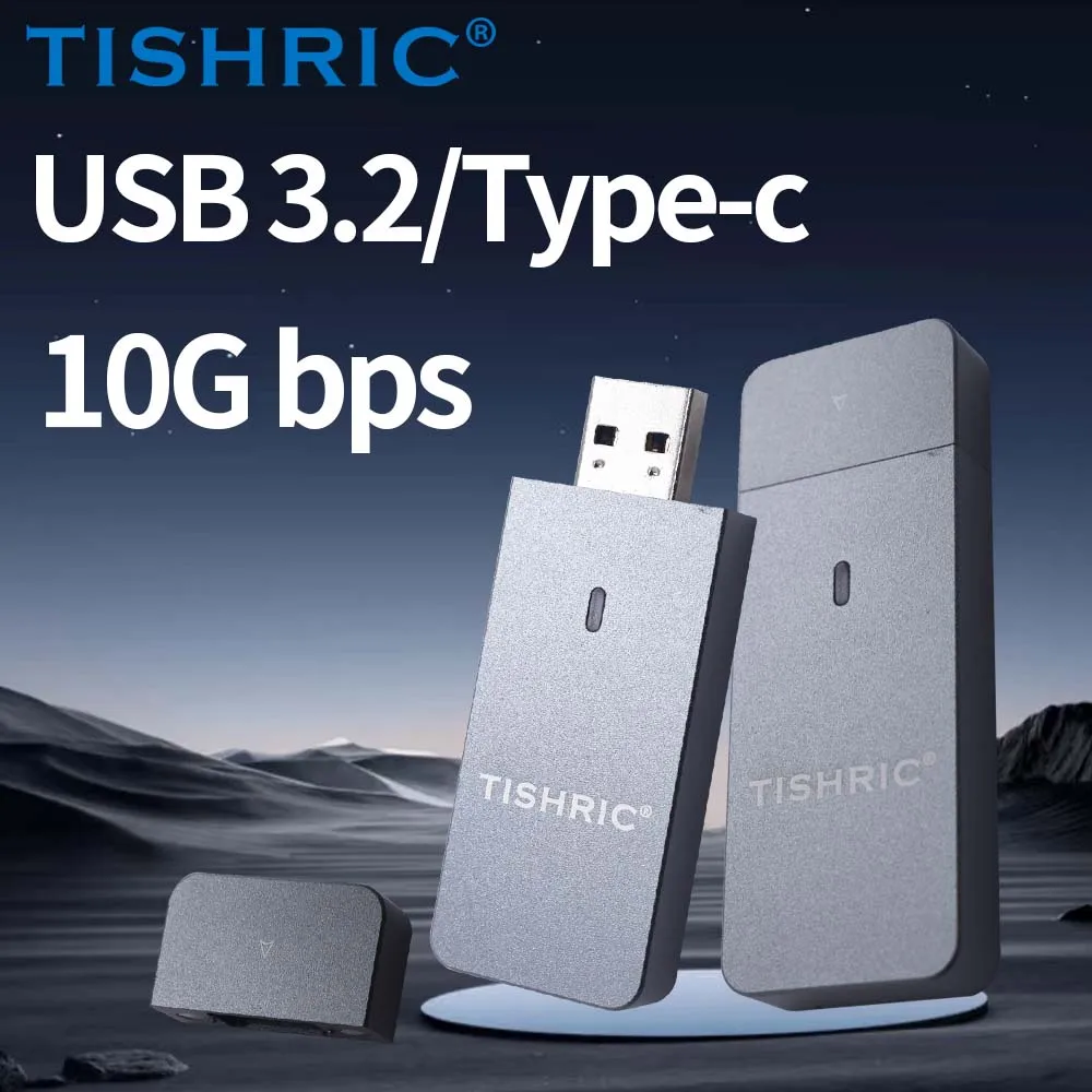 

TISHRIC USB3.0 M.2 M-Key 2230 Straight Plug-in HDD Enclosure NVMe Protocol CNC Aluminium Alloy Magnetic Lid USB3.0/TYPE C 2230