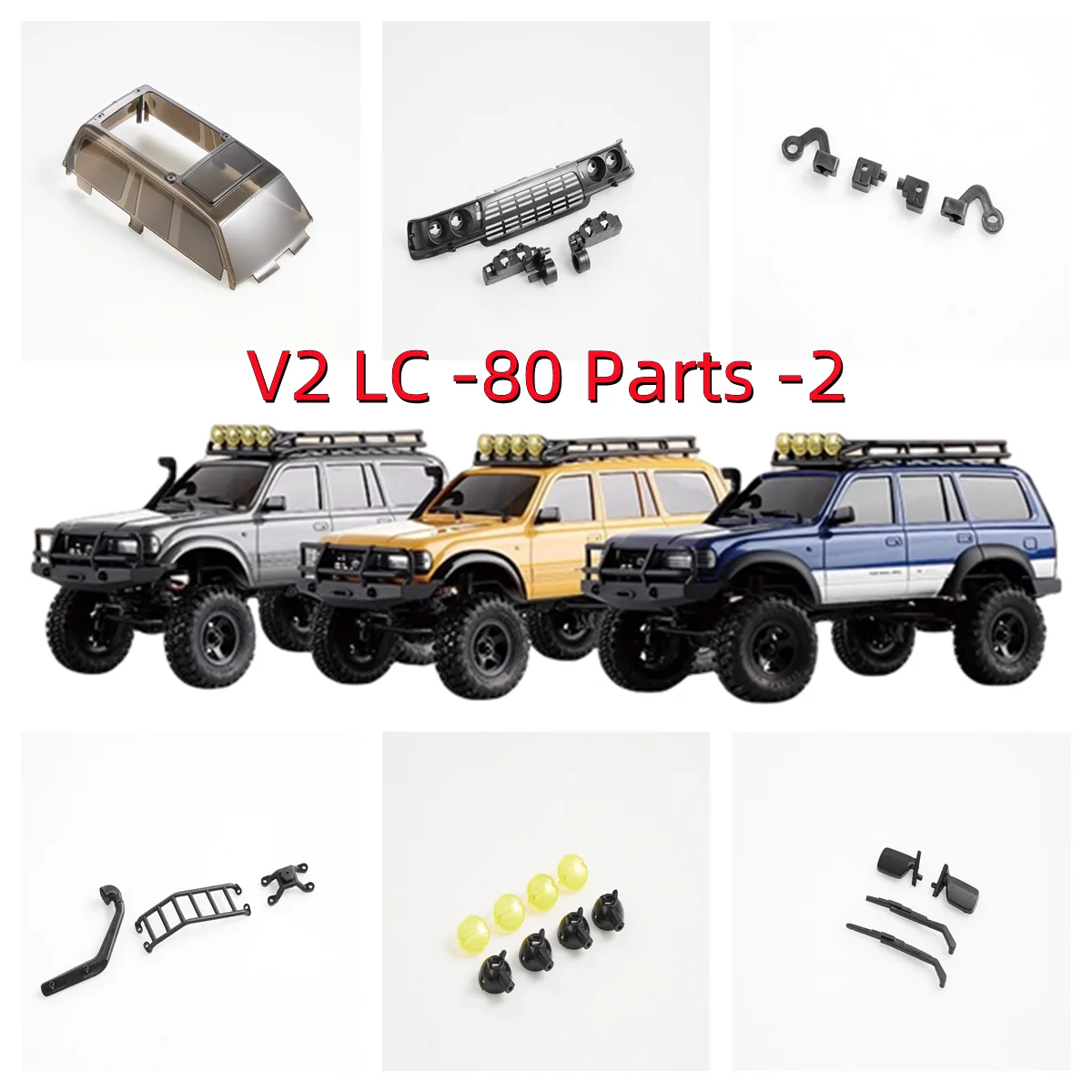 FMS 1:18 V2 FCX18 LC80 Land Cruiser RC Climbing Car Off-Road Crawler Replacement Parts