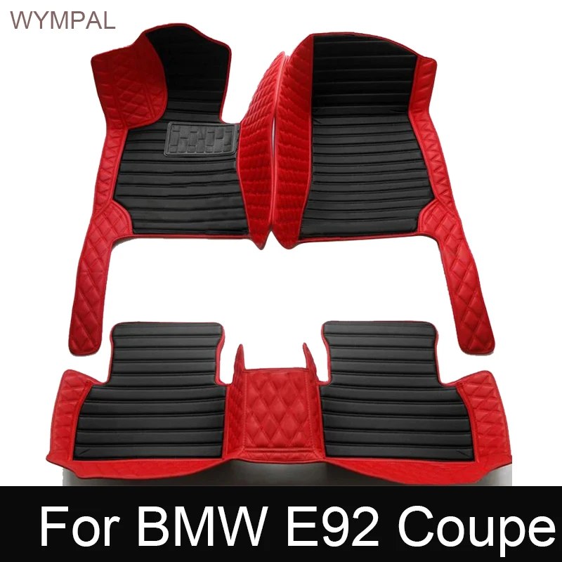 

Custom Automotive Car Floor Mats For BMW E92 Coupe 2005 2006 2007 2008 2009 Auto Luxury Leather Men Women Car Mats Full Coverage