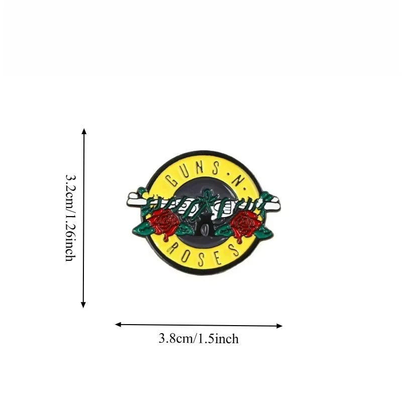 Personalized Diy Decorative Accessories Such As Gun Rose Element Metal Badges Brooches Pins Clothing Backpacks Etc