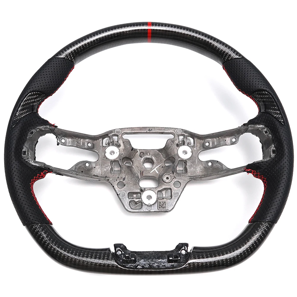 

For Mustang S650 GT EcoBoost Dark Horse 2024+ Carbon Fiber Steering Wheel Customized Car Interior Accessories