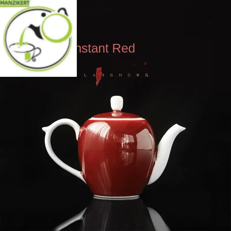 

Lang Hong Teapot Handmade Chinese-Style Small Teapot Single Teapot Ceramic Kung Fu Tea Making Device Tea Water Jar Teapot