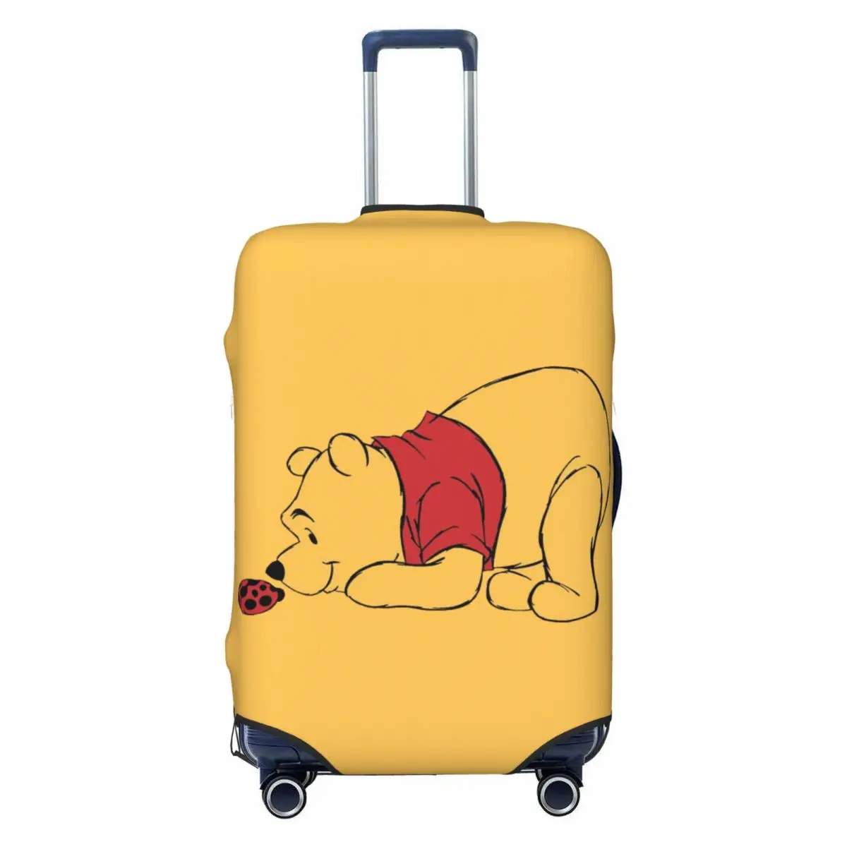 

Custom Winnie Anime The Pooh Seven-spotted Ladybug Suitcase Cover Washable Luggage Covers Protector for 18-32 inch