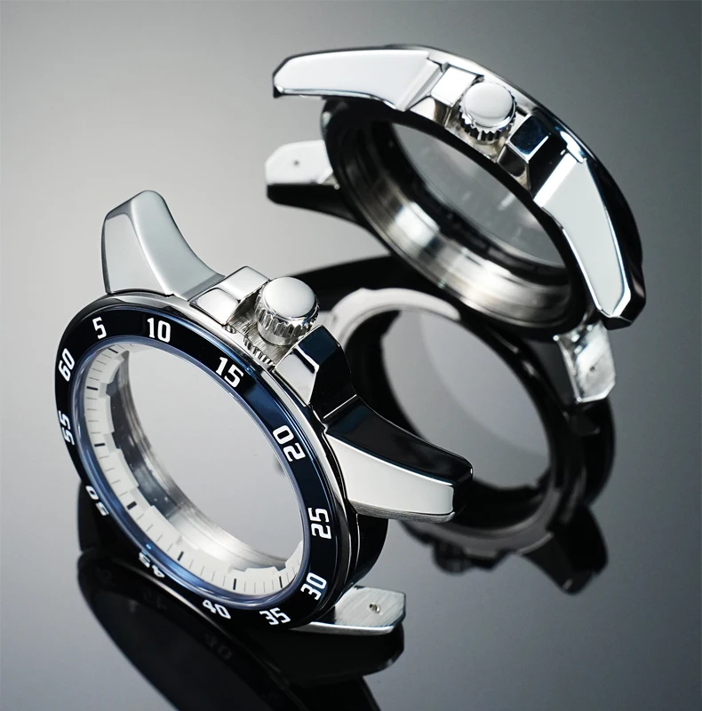 Wysokiej jakości ceramiczny pierścień zamienny do tarczy zegarka SEIKO serii SNP055J1, stal nierdzewna, modyfikacja solidnej koperty.