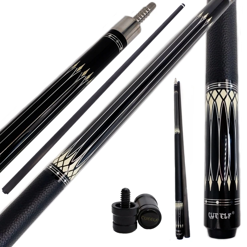 

Cueelf Carbon Fiber Billiard Stick With Maple Butt Sleeve Radial And Stainless Steel Joint For Pool Games Accessories