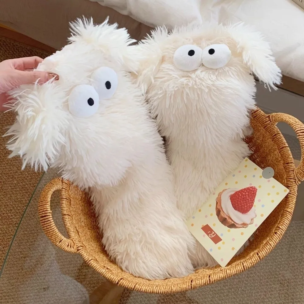 Kawaii Big Eyes Slipper Socks with Puppy Ears Cartoon Thickened Non-slip Floor Socks Hosiery Warm Coral Fleece Socks Winter
