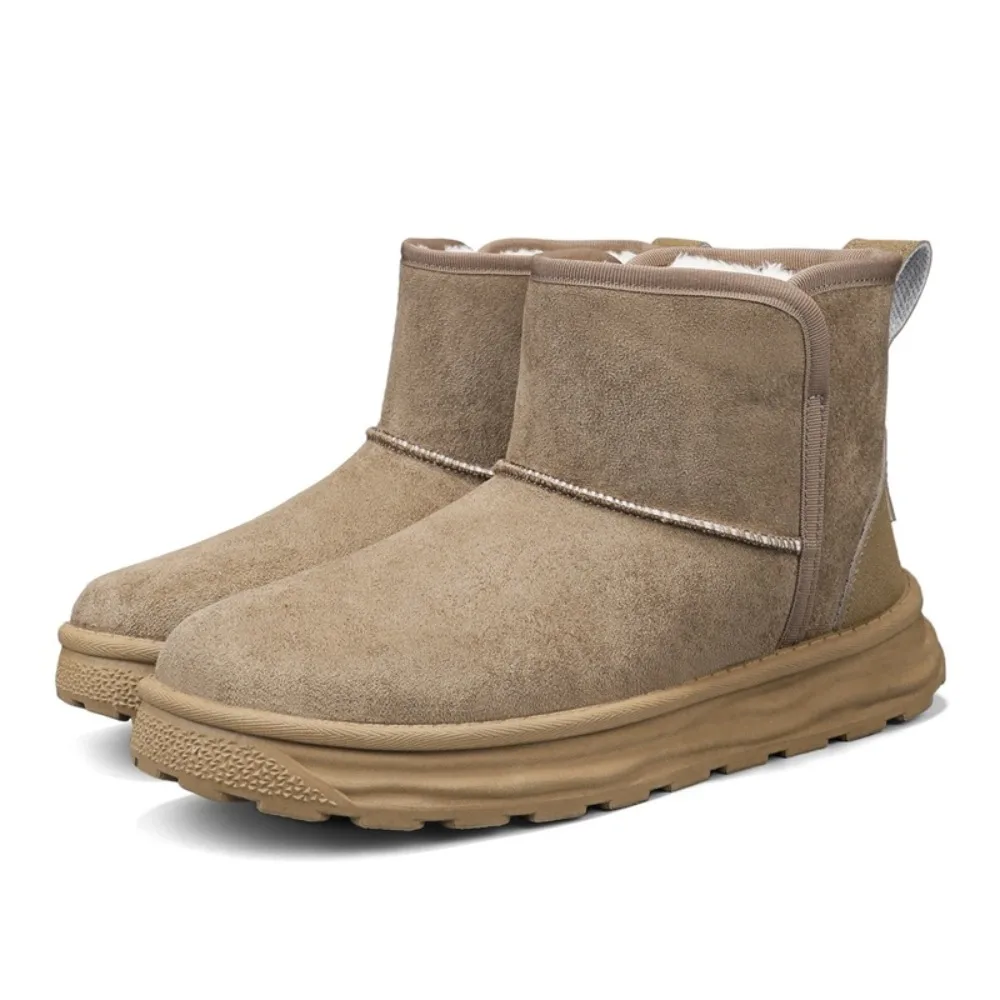 New Arrival Genuine Leather Australia Classic men Snow Boots men's Cow Leather Ankle Boots Plus Size Winter men Shoes