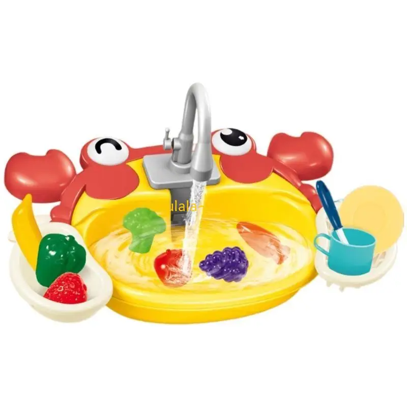 Y4QA Electric Automatic Water Cycle Kitchen Sink Toy for Enhancing Kid Hygiene Habits