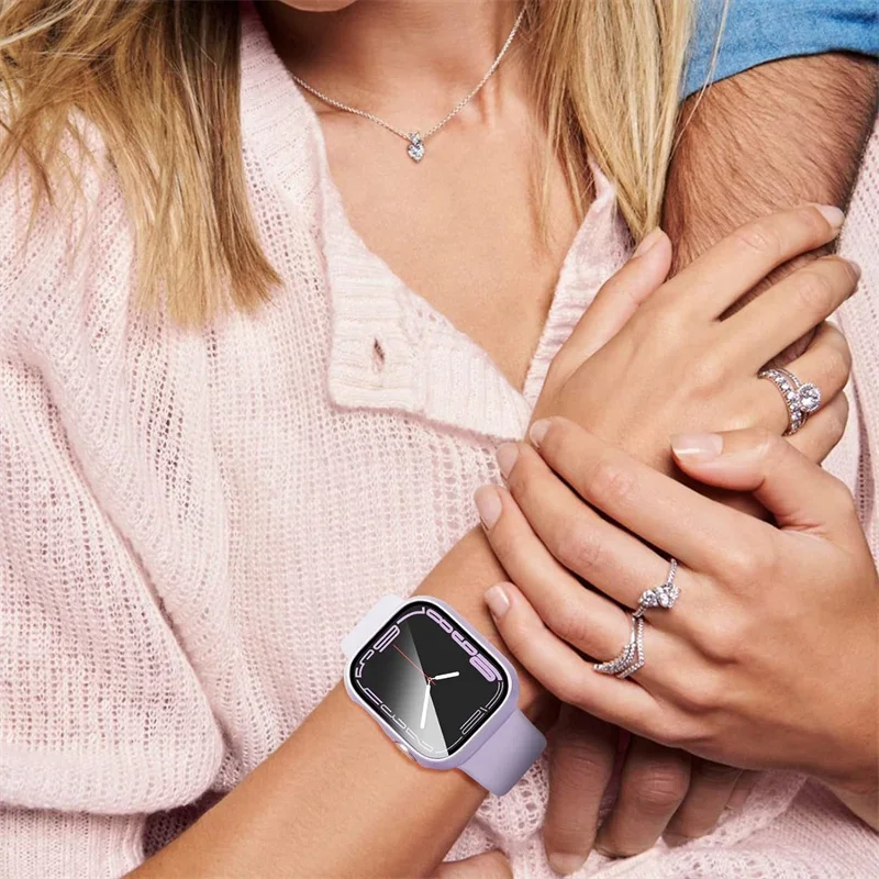 زجاج وغطاء للساعة ، واقي شاشة ، ملحقات iWatch ، سلسلة 9 ، 8 ، 7 ، 6 ، SE ، 5 ، SE ، 44 ، 40 ، 41 ، Apple ، 45 42 ، 38 في من #6