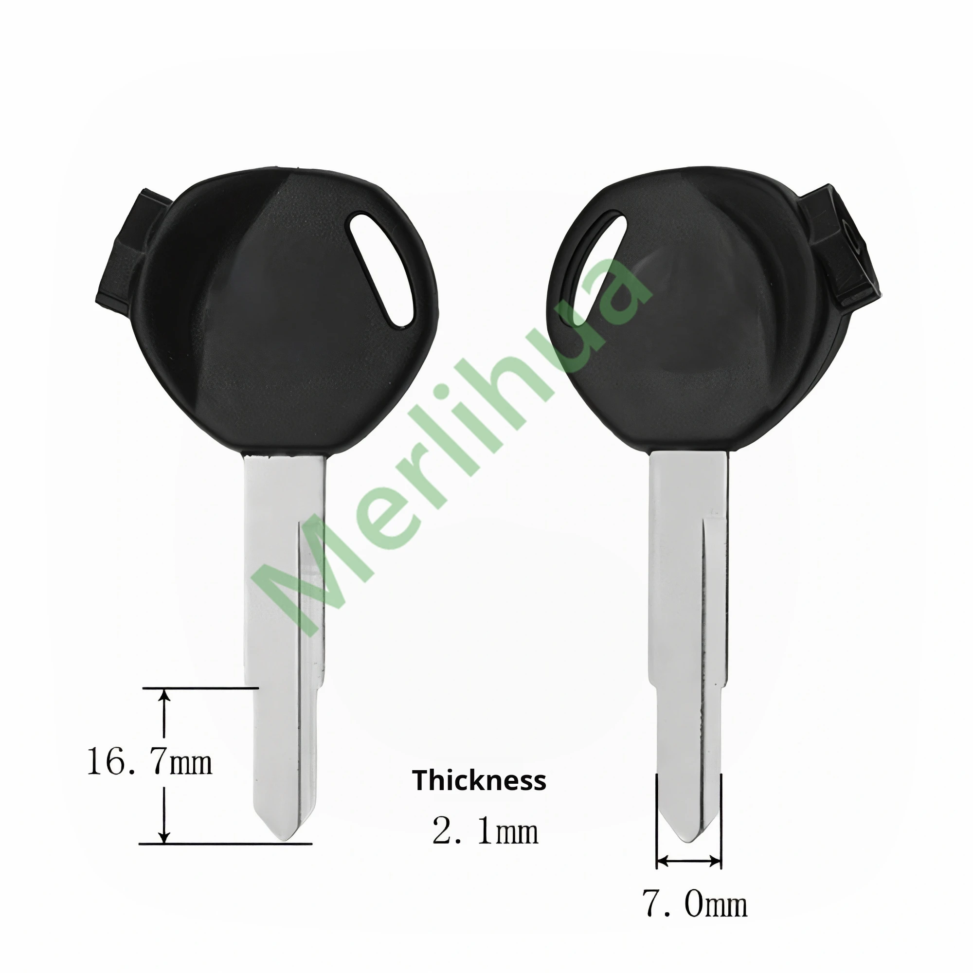 motorcycle key, suitable for Honda motorcycle key, Wuyang new short handle key blank, left slot / right slot