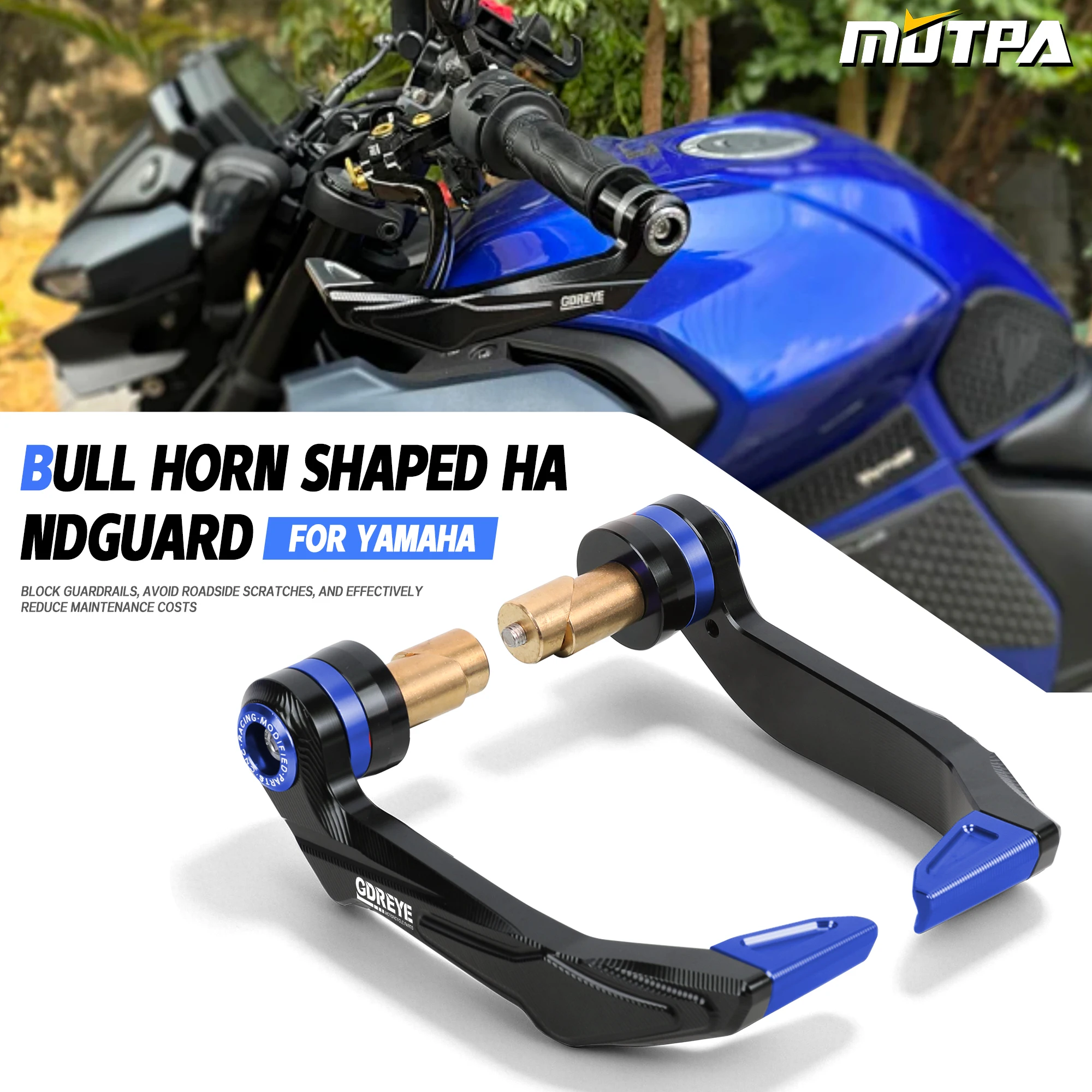 For YAMAHA MT-07 MT25 MT-03 MT07 MT-09 Handlebar Guards Motorcycle MT09 Thick Aluminum Grips Guard Levers Guard Protector Set