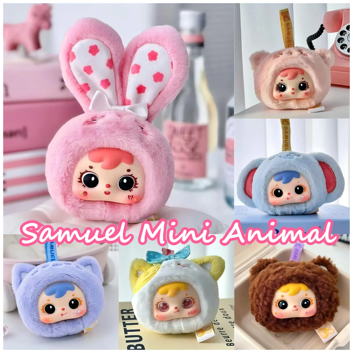 

Samuel Mini Cute Plush Blind Box Mystery Figure Desktop Decor PackBag Pendant Mystery Box Surprise Trend Toy Mini Doll Gril Gift