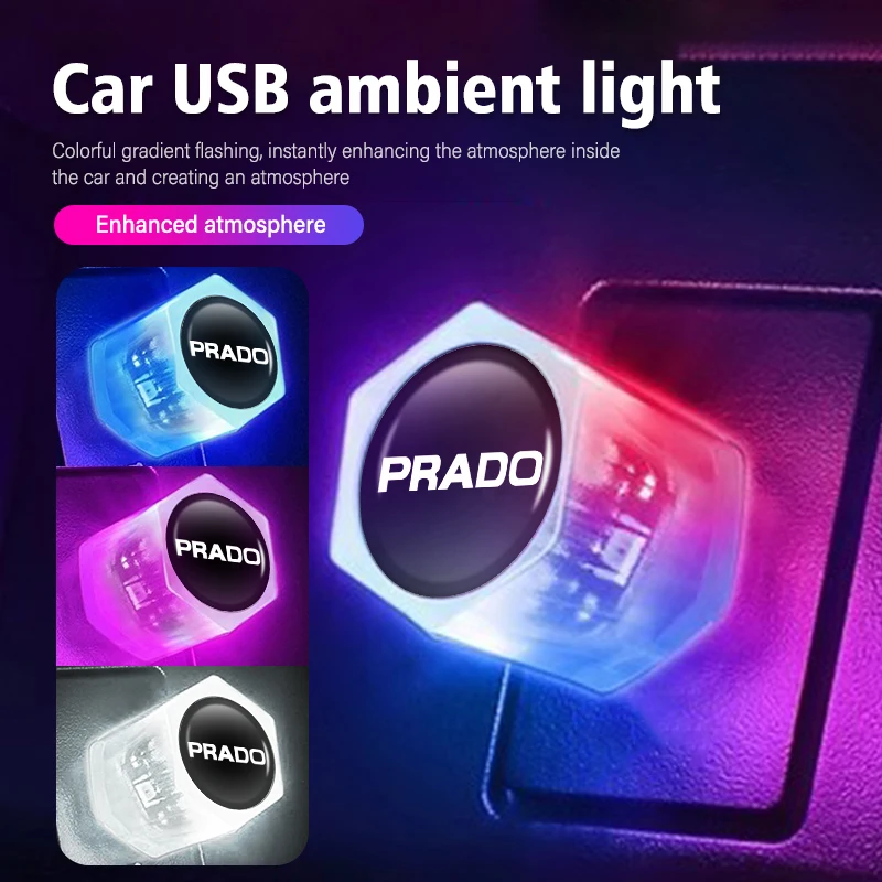 Car USB LED Ambient Light Lamp Gradient Colorful Night Light For Toyota RAV4 20 30 XA30 2005 2006 2007 2008 2009 2010 2011