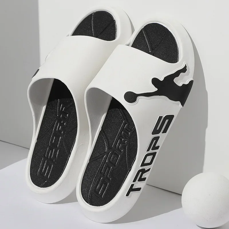 Men's Slippers Fashion Sports Slippers Outdoor Beach Casual Sandals Unisex Flip Flops Soft Sole Non-slip Casual Shoes for Men