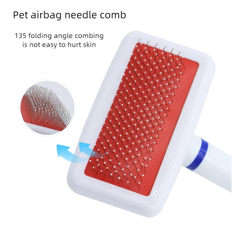 Peine de aseo para mascotas, para perros, gatos, cachorros, mascotas pequeñas, cepillo removedor de pelo, agujas, herramienta de Control de piel