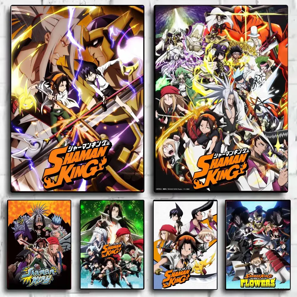 Hot Anime S-Shaman King Poster Japandi Wall Art Canvas Print Minimalist Japanese Style Bedroom Decor