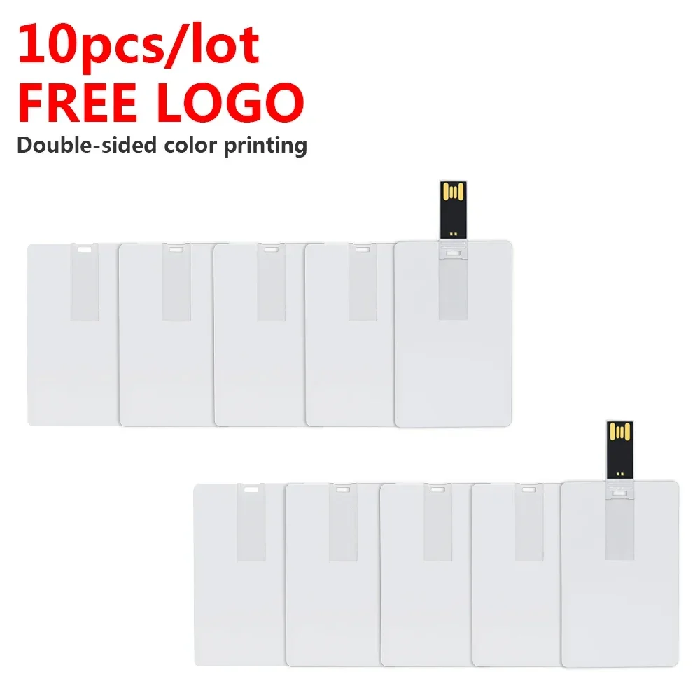 10 pcs/lot Free Custom photo Credit Card USB Flash Drive 8GB16GB 32GB customized logo photo pendrive wedding business gift