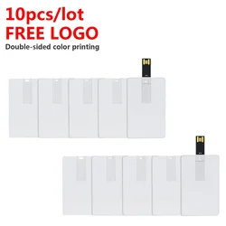 10 pcs/lot Free Custom photo Credit Card USB Flash Drive 8GB16GB 32GB customized logo photo pendrive wedding business gift