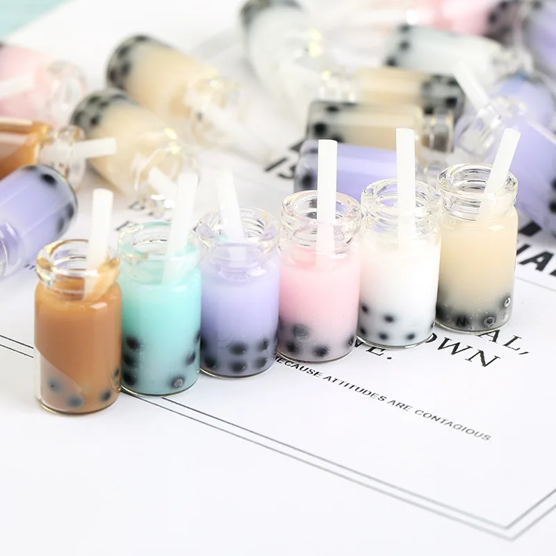 8 stücke Simulierte Fruchtsaft Tasse Flasche für Puppenhaus Figuren Miniatur Küche Spielzeug Kawaii Room Decor Zubehör – Detail 6