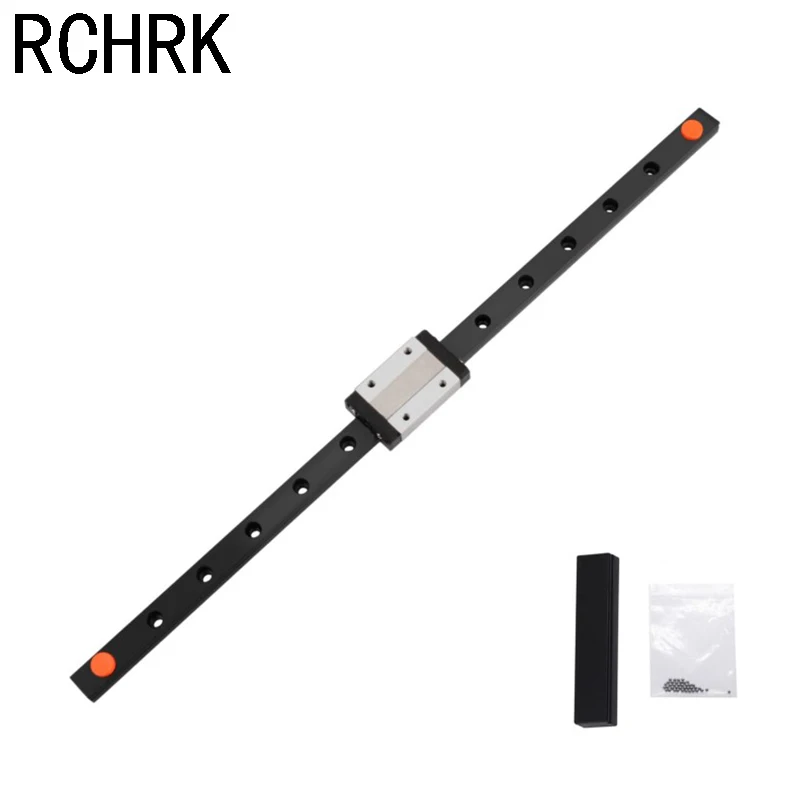 MGN12 12mm Linear Sliding Guide Rail Full Black L 50 100 300 500 1200mm + MGN12H or MGN12C Block for DIY 3D Printer and Machines