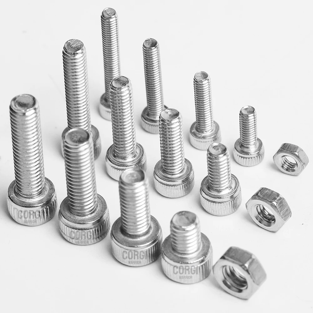 Hex Socket Head Cap Screws Assortment Kit M2 M2.5 M3 M4 M5 M6 Stainless Steel Allen Cap Bolts Nut Washers Tool Box up to 1080