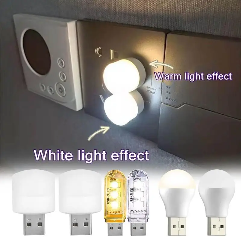 Lampka nocna USB przenośna domowa lampka nocna USB lampka LED toaleta do sypialni kompaktowa mała lampka nocna dla dzieci sypialnia korytarz