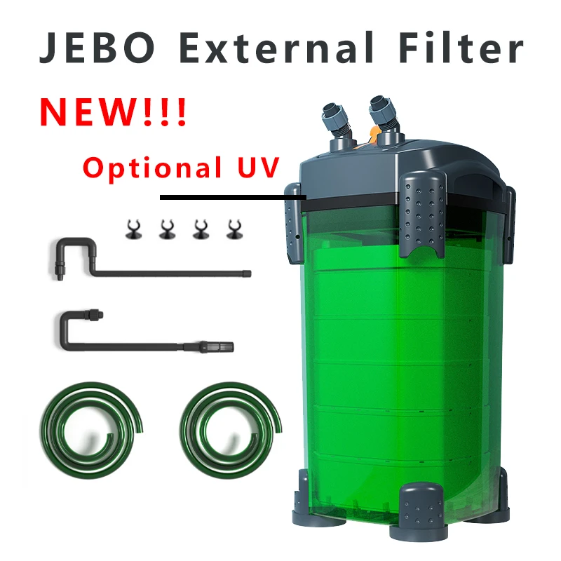 Nowy filtr do akwarium JEBO filtr szybkie oczyszczanie wody filtr UV wiadro zbiornik na trawę wkład do filtra filtr zewnętrzny wiadro