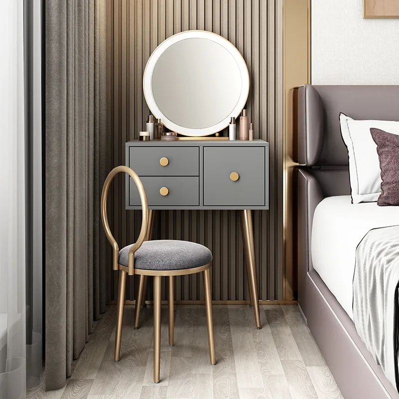 طاولة الزينة، غرفة نوم صغيرة، طاولة مكياج، طاولة مكياج صغيرة حمراء على الإنترنت، طاولة مكياج أوروبية تايبي