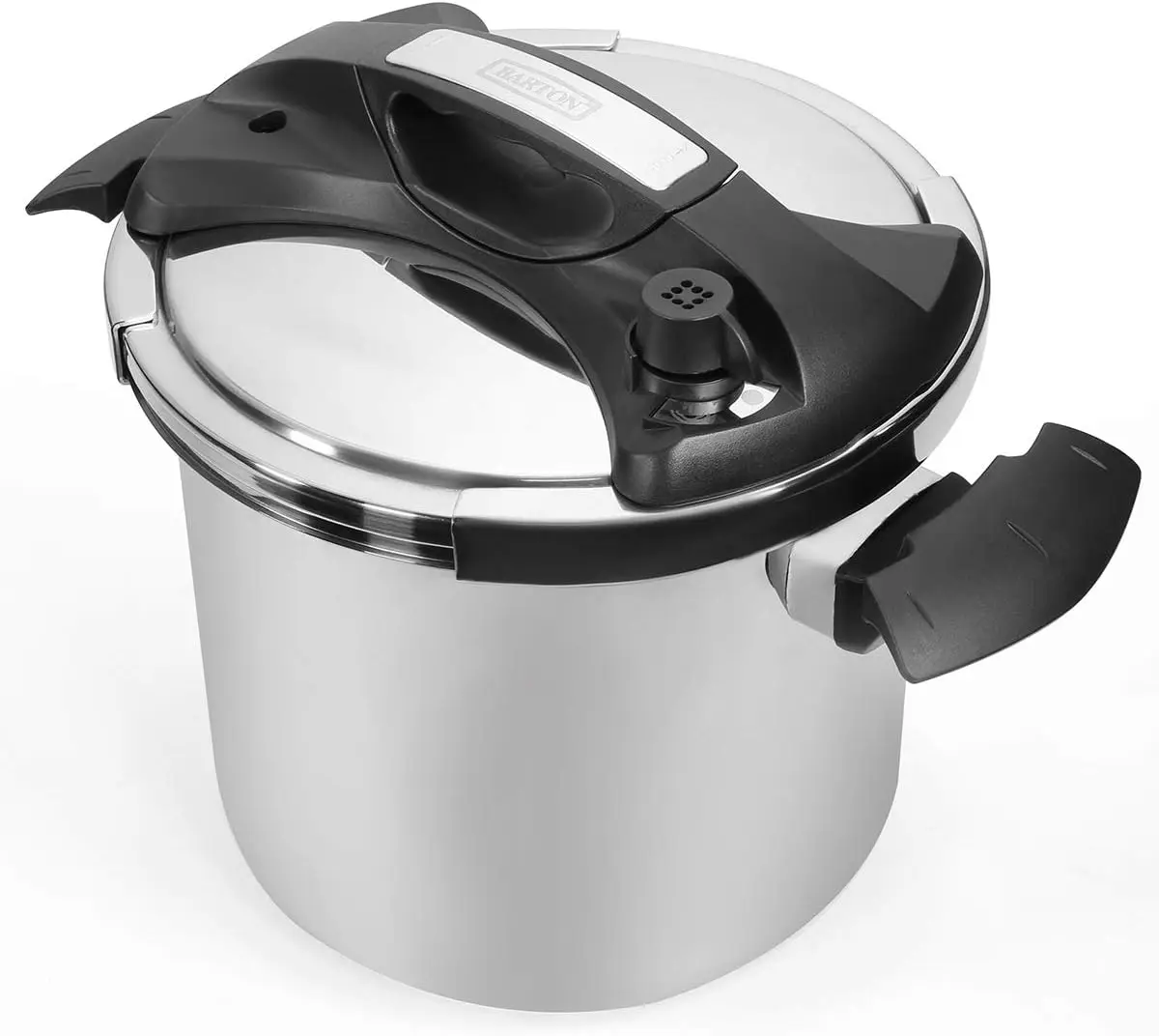 Barton 10.5 Quart Pressure Cooker With Easy-Lock Lid Commercial 18/8- Stainless Steel Instant Fast Cooking with Recipes Book