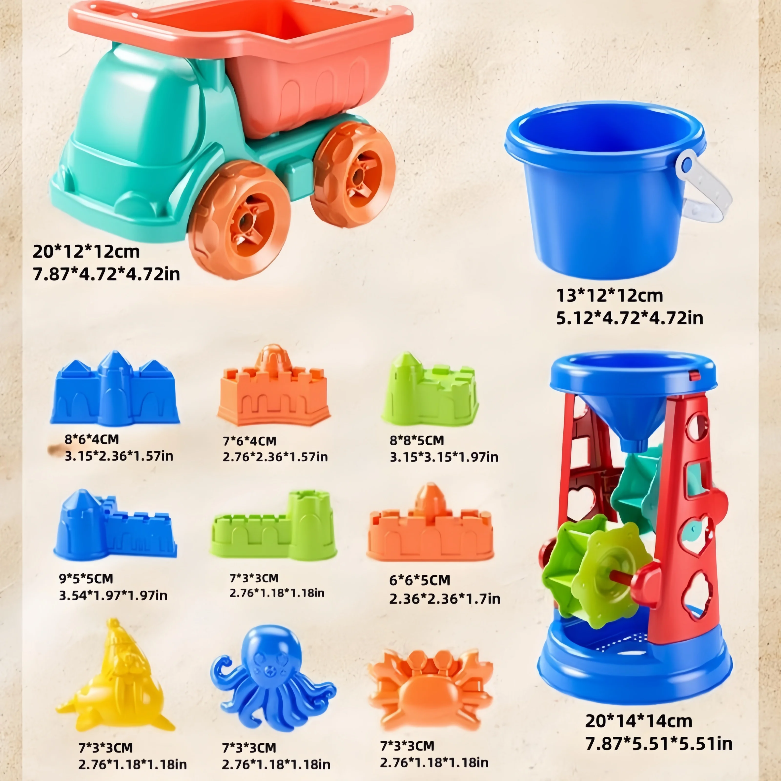 مجموعة ألعاب الشاطئ للأطفال للأولاد والبنات للعب بالرمل والثلج والماء والبستنة الخارجية وحفر التربة وحفر أبناء الشاطئ #2