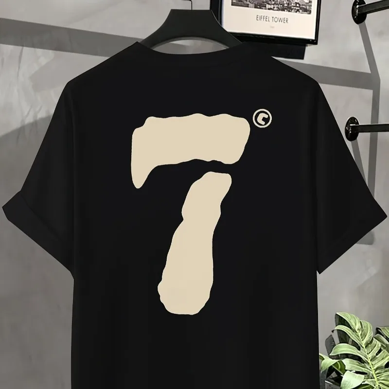 

Модная брендовая летняя мужская и женская футболка из чистого хлопка с короткими рукавами, универсальный свободный топ с короткими рукавами для пар, новинка 2023 года