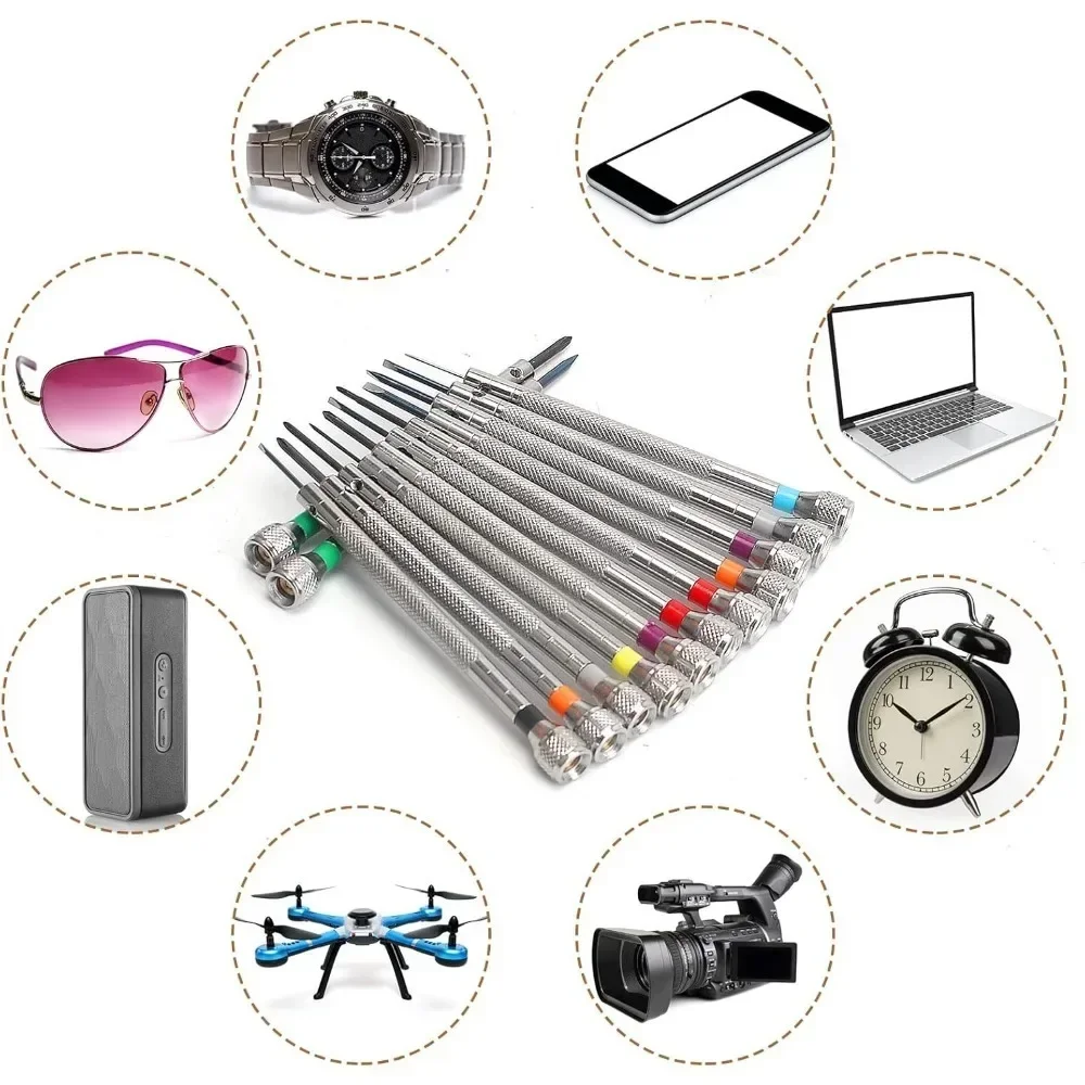 13Pcs Watch Screwdriver Set, Watchmakers Screwdrivers Precision Screwdriver Set for Watch Eyeglasses Clocks Jewelry Repair