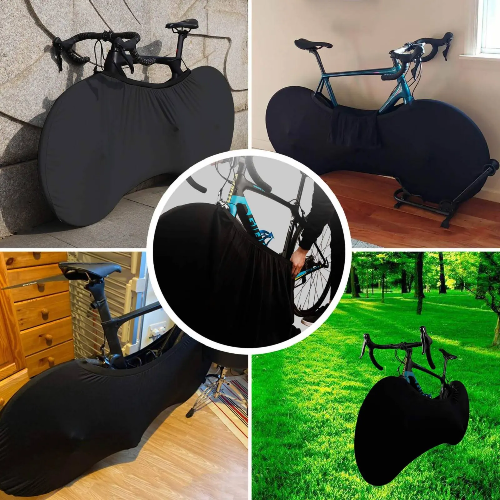 

Cycle Protection Cover Dust-Proof Full Wrap Cycle Cover Outdoor Gear High-Elastic Material Anti-Scratch for Garage